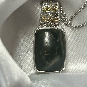 Matrix Silver Shugnite Necklace